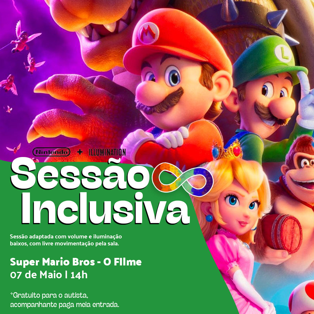 Centerplex do Via Sul Shopping promove sessão de cinema inclusiva do filme “ Super Mario Bros” com ingresso gratuito para crianças autistas – InFluxo  Portal
